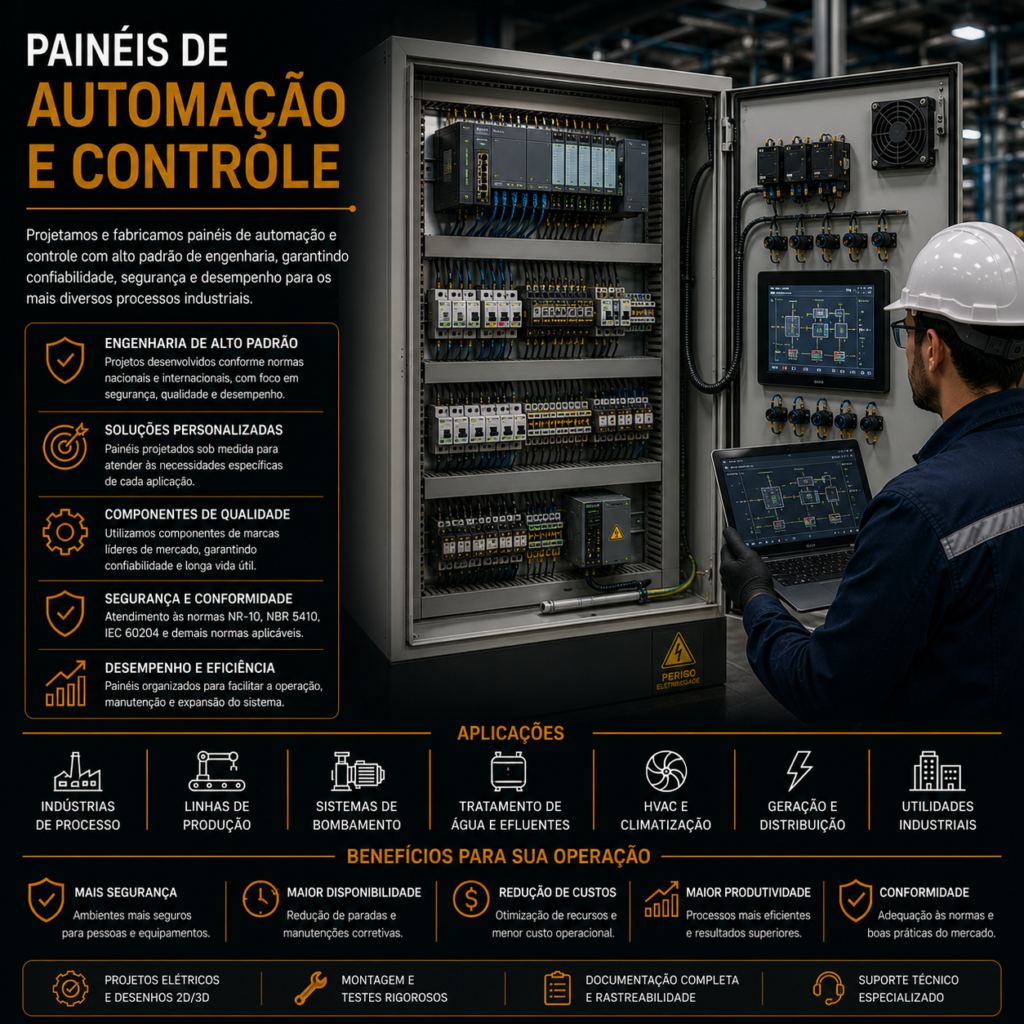 PAINEIS DE CONTROLE E AUTOMAÇÃO